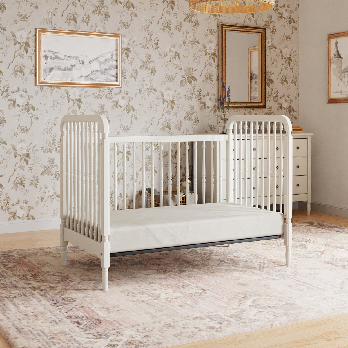 Liberty 3-in-1 Convertible Spindle Crib with Toddler Bed Conversion Kit