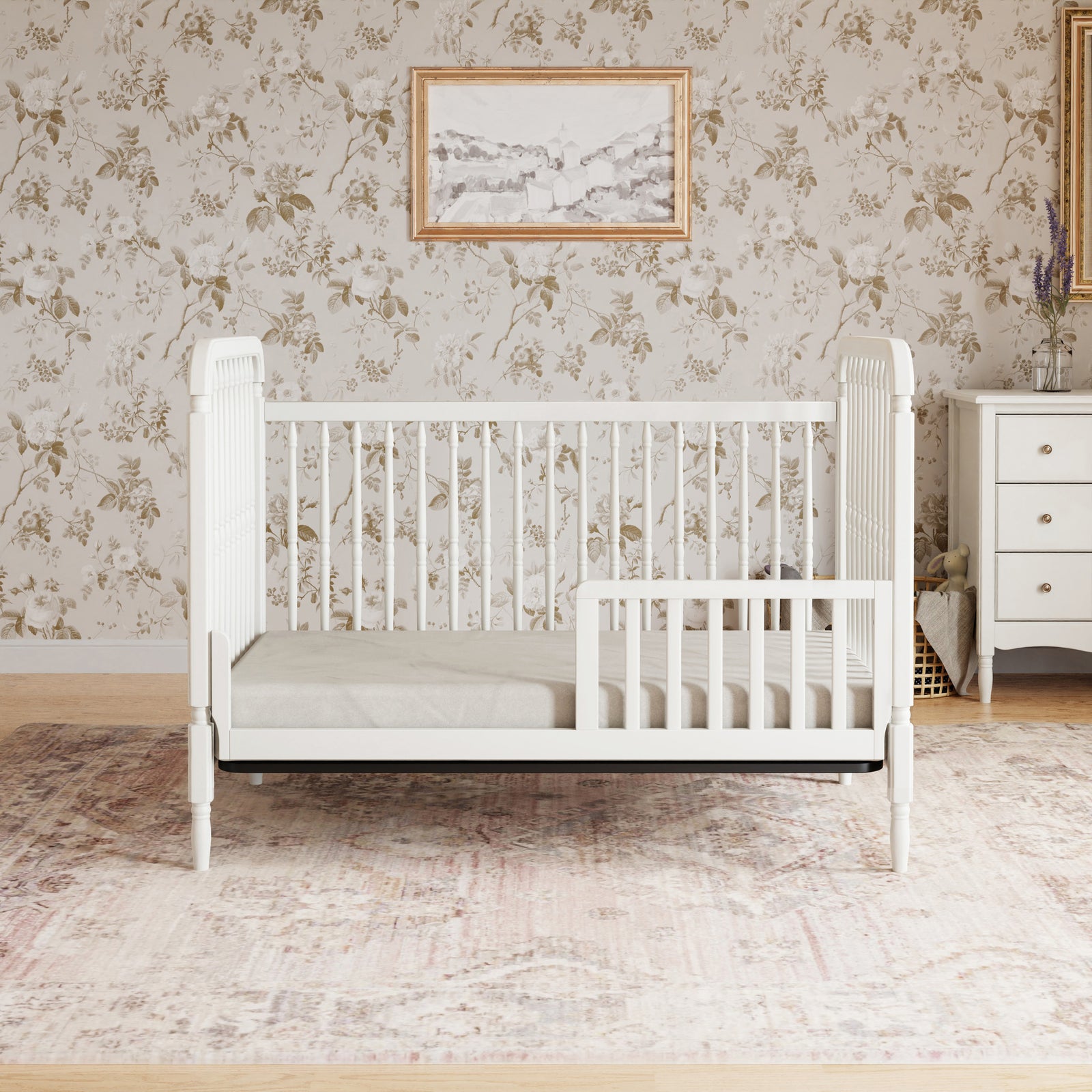 Namesake Liberty 3-in-1 Convertible Spindle Crib with Toddler Bed Conversion Kit