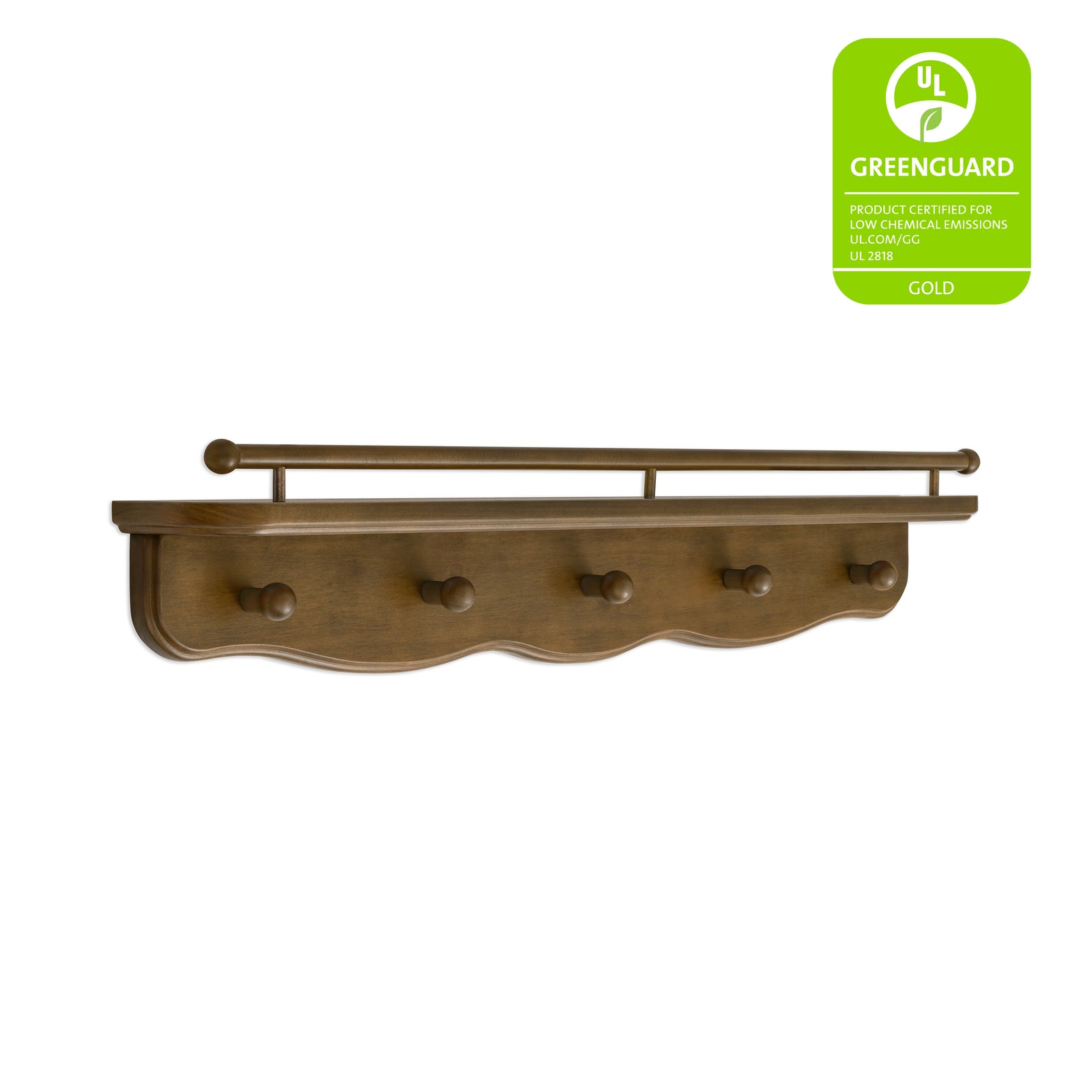 Liberty 31" Wall Shelf with Hooks