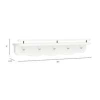 Liberty 31" Wall Shelf with Hooks