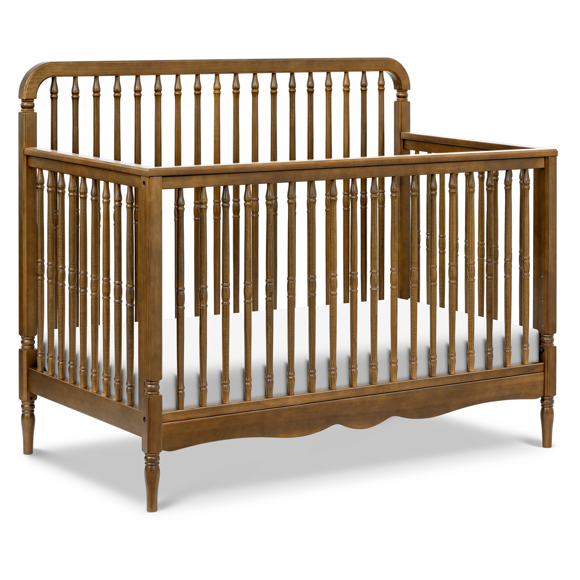 Liberty 4-in-1 Convertible Spindle Crib in Natural Walnut