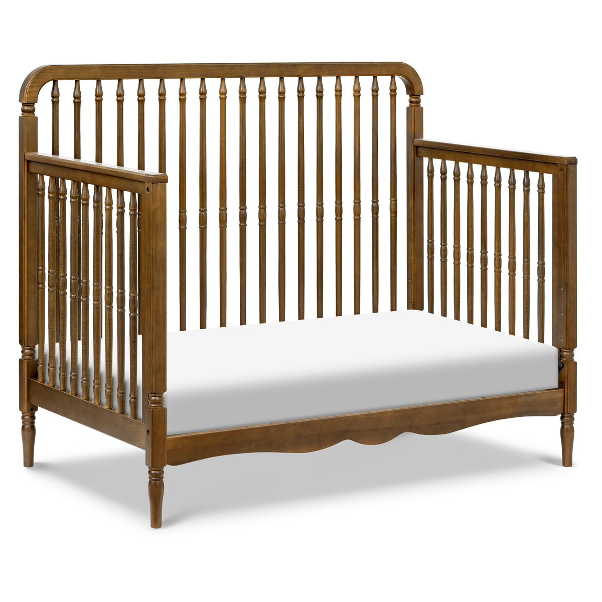 Liberty 4-in-1 Convertible Spindle Crib in Natural Walnut