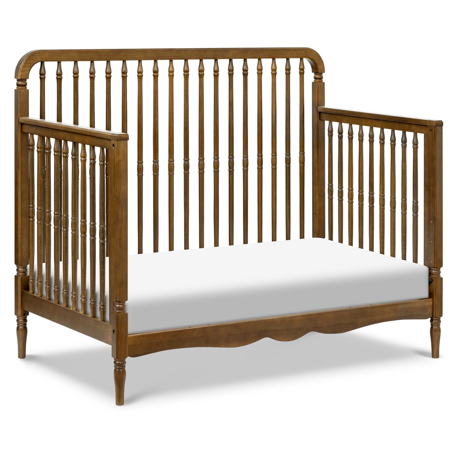 Liberty 4-in-1 Convertible Spindle Crib in Natural Walnut