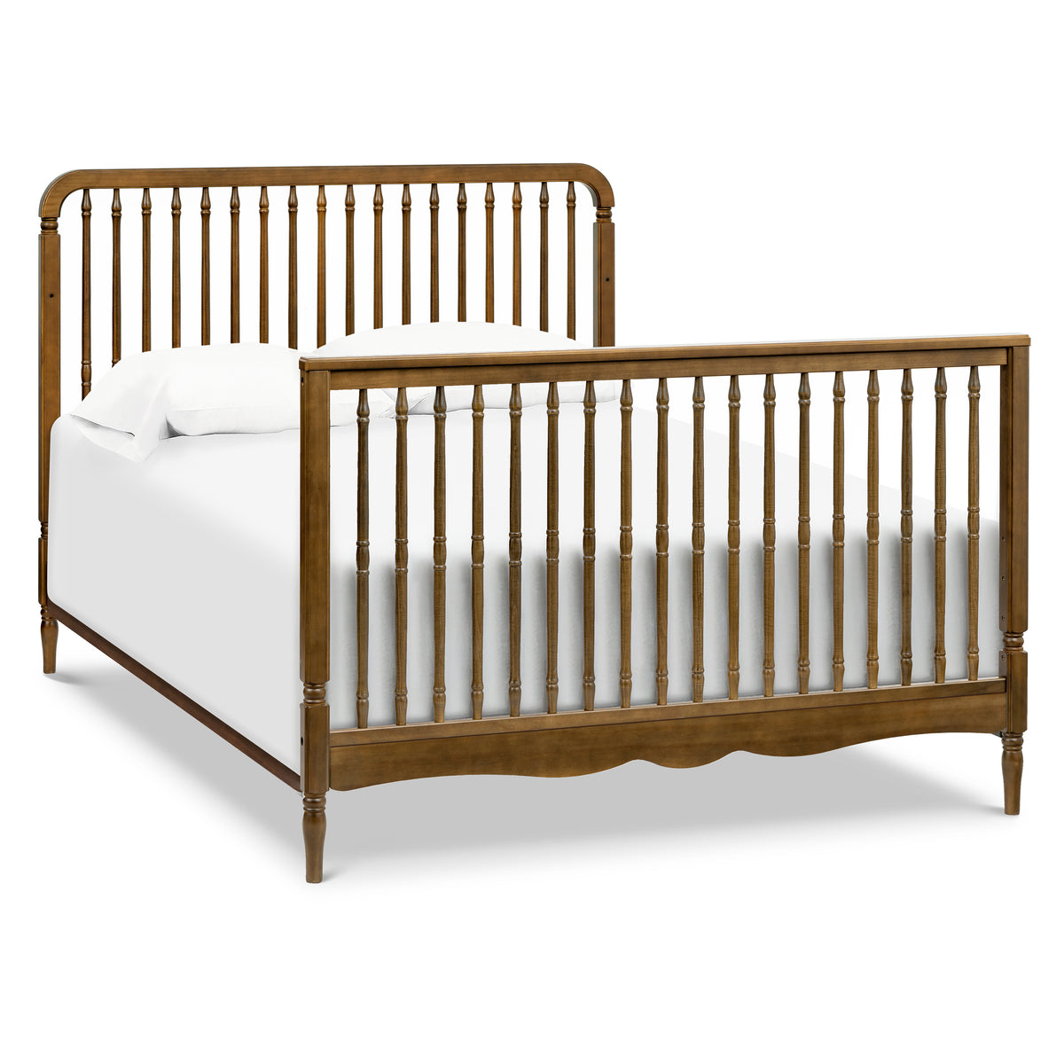 Liberty 4-in-1 Convertible Spindle Crib in Natural Walnut