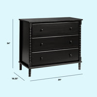 Jenny Lind Spindle 3-Drawer Dresser