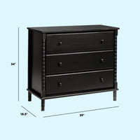Jenny Lind Spindle 3-Drawer Dresser