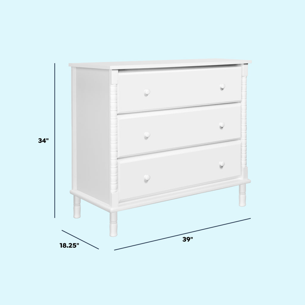 Jenny Lind Spindle 3-Drawer Dresser โ Project Nursery