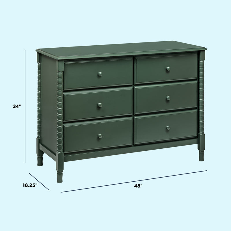 Jenny Lind Spindle 6-Drawer Dresser