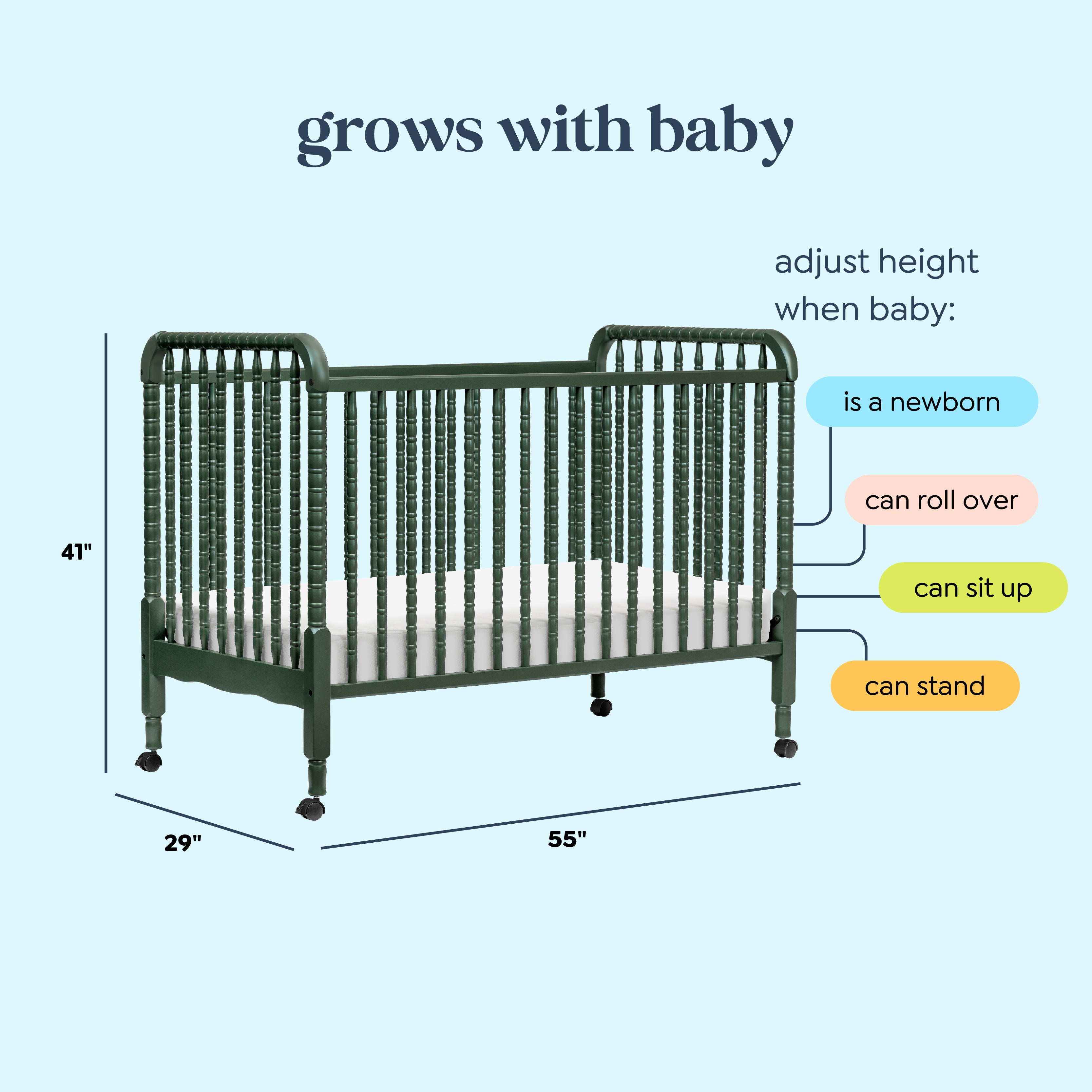 daVinci Jenny Lind Crib 3-in-1 Convertible Crib - Full Size