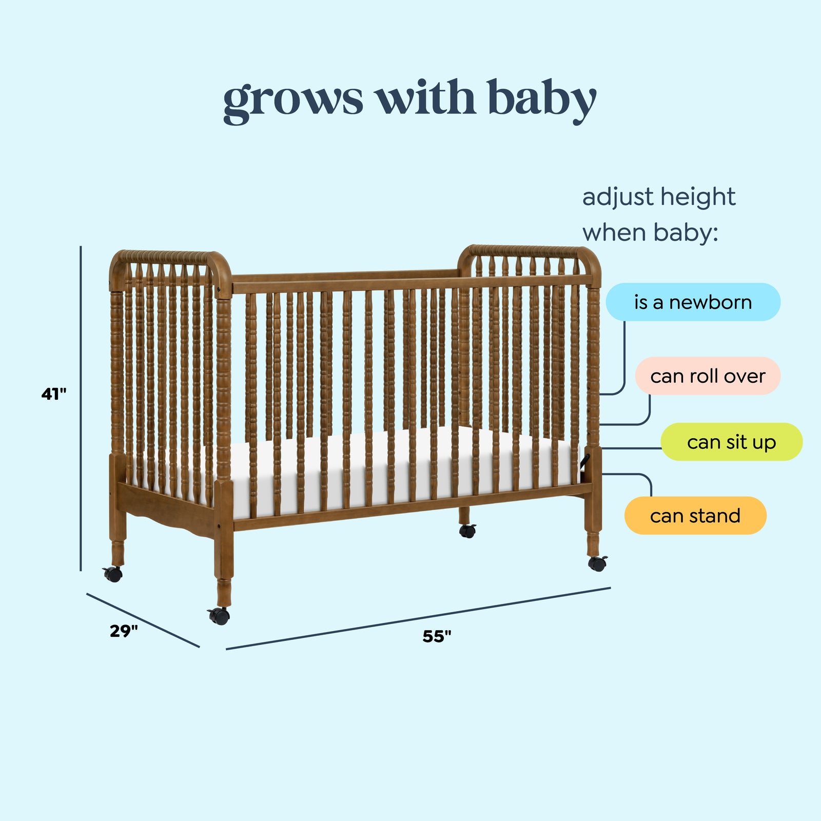daVinci Jenny Lind 3-in-1 Convertible Crib