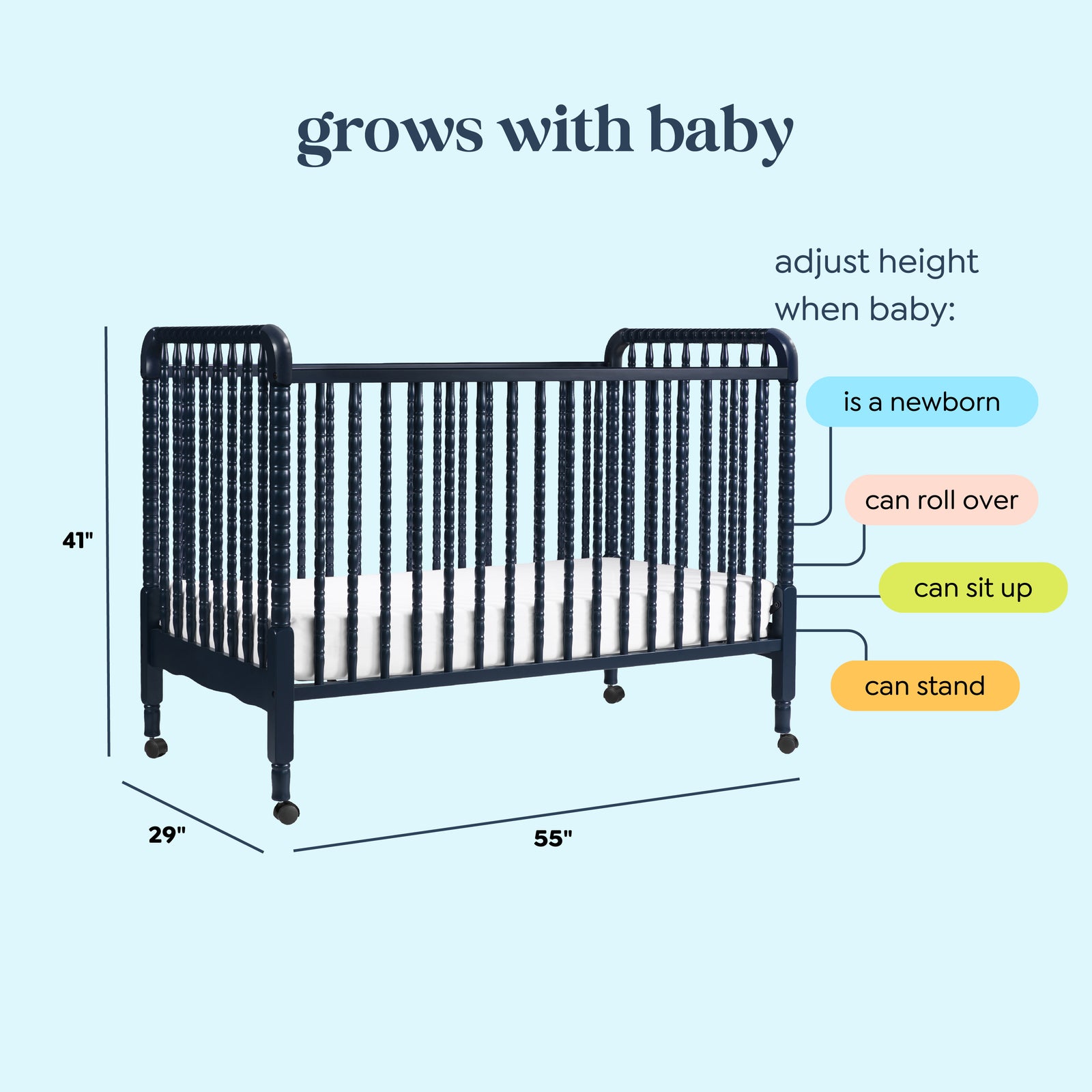 daVinci Jenny Lind 3-in-1 Convertible Crib