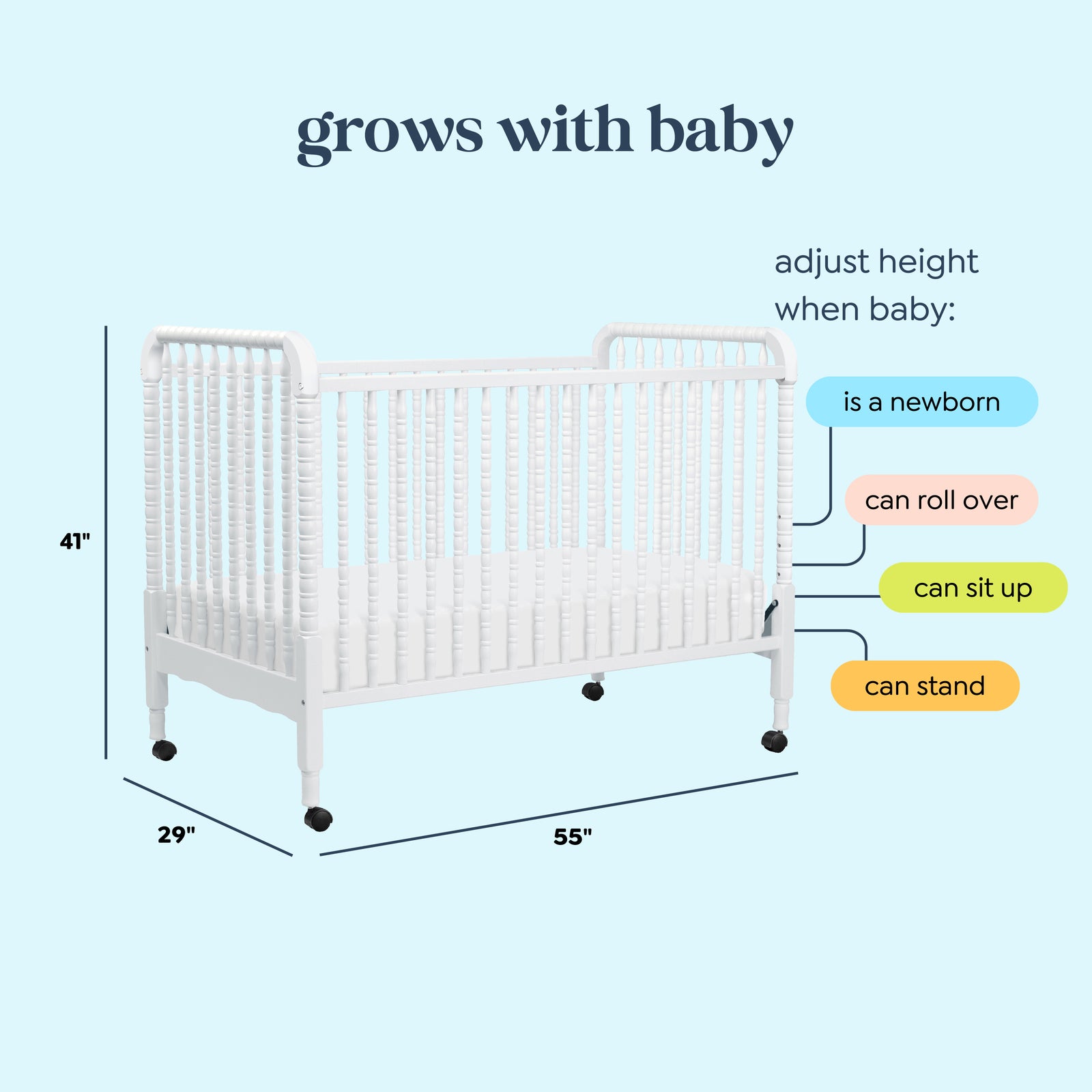 daVinci Jenny Lind 3-in-1 Convertible Crib