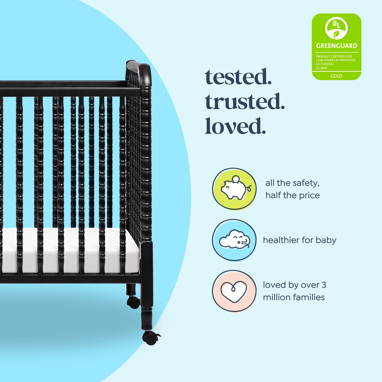 daVinci Jenny Lind 3-in-1 Convertible Mini Crib