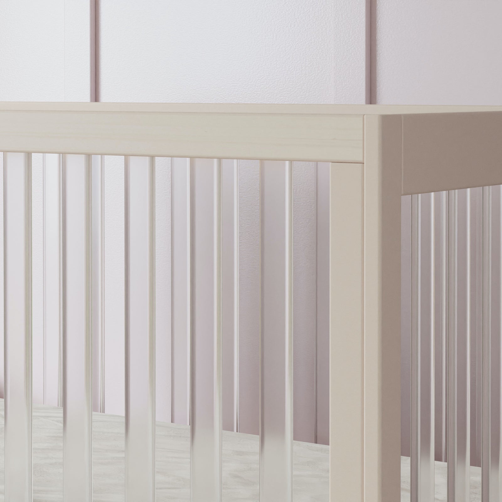 Harlow Acrylic 3-in-1 Convertible Crib with Toddler Bed Conversion Kit