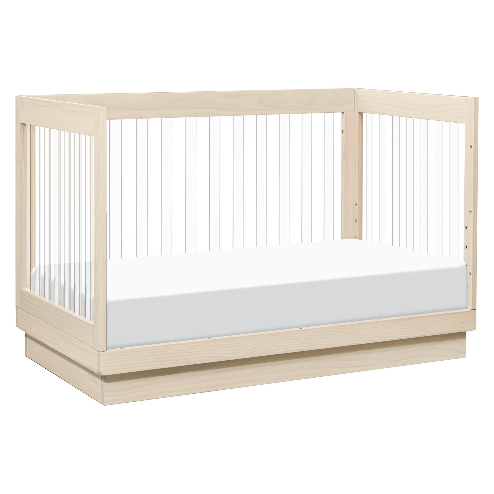 Harlow Acrylic 3-in-1 Convertible Crib with Toddler Bed Conversion Kit