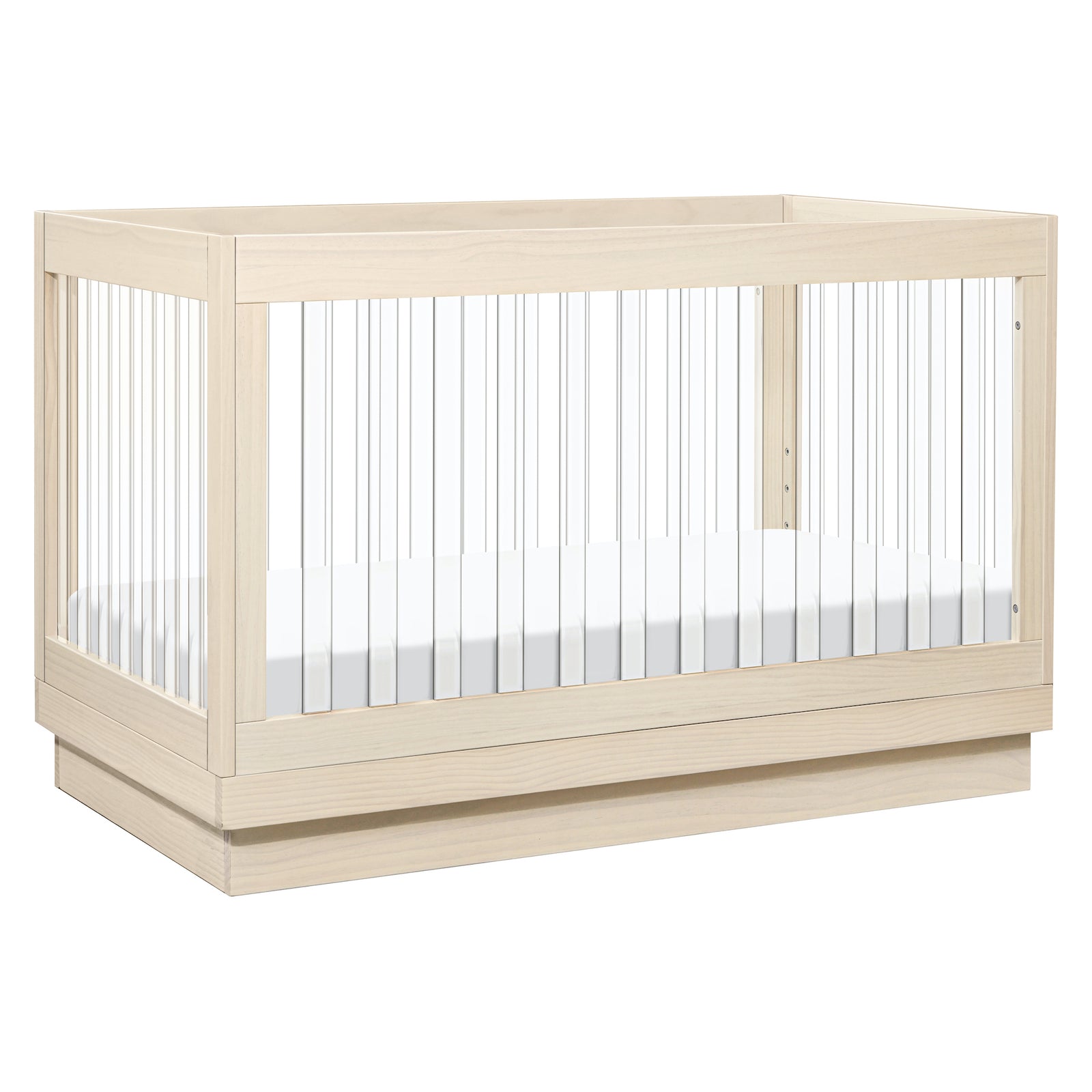 Harlow Acrylic 3-in-1 Convertible Crib with Toddler Bed Conversion Kit