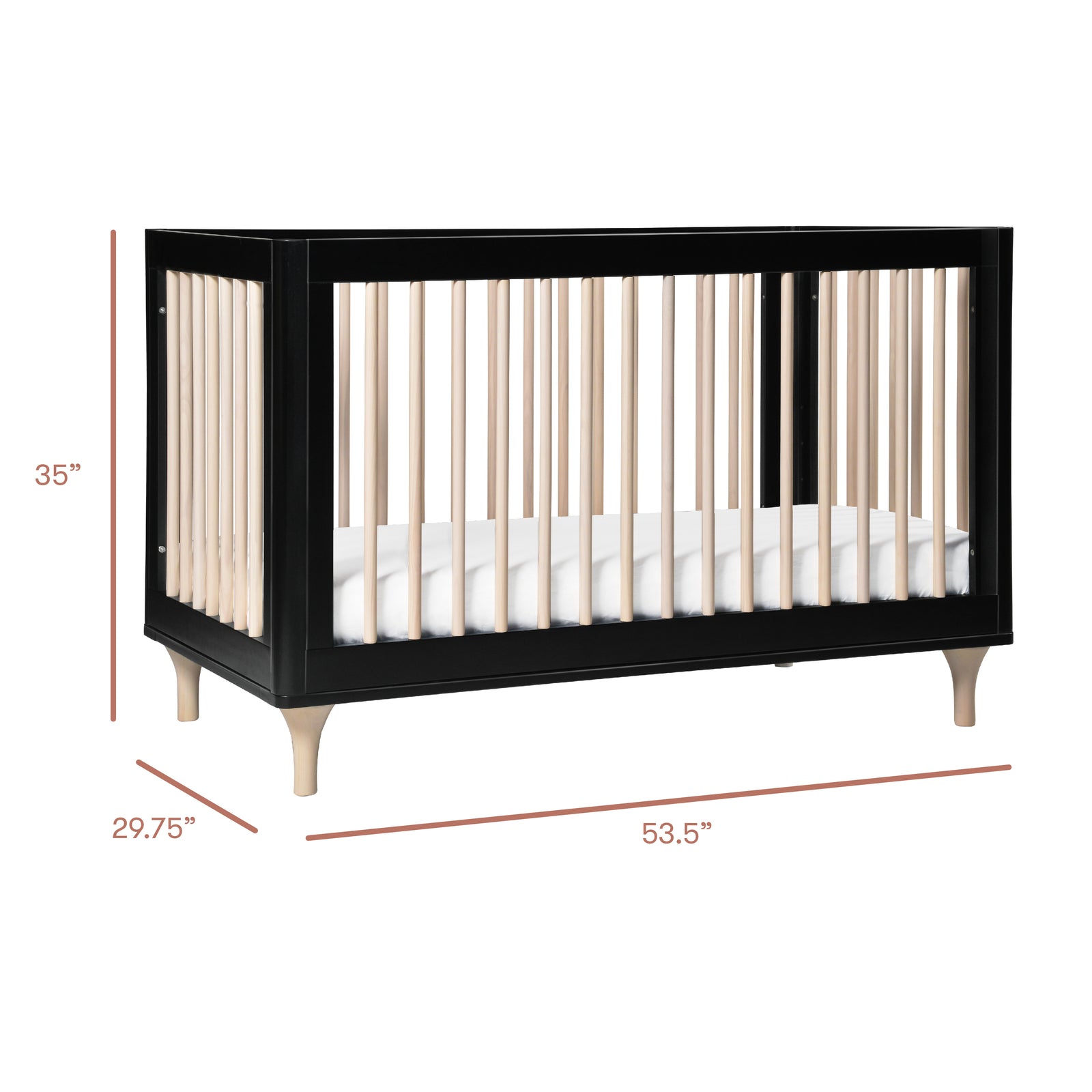 Lolly 3-in-1 Convertible Crib with Toddler Bed Conversion Kit