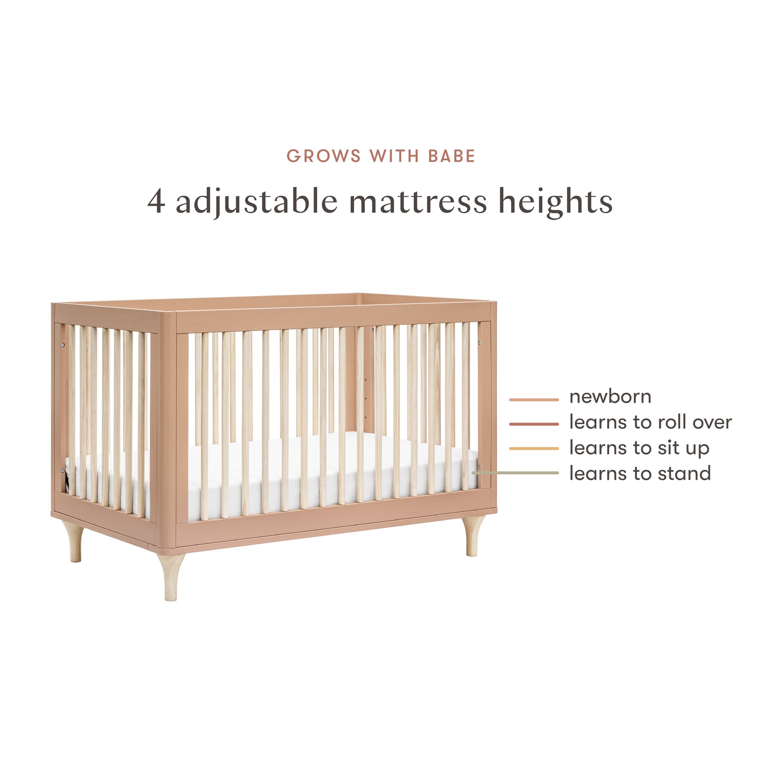 Lolly 3-in-1 Convertible Crib with Toddler Bed Conversion Kit