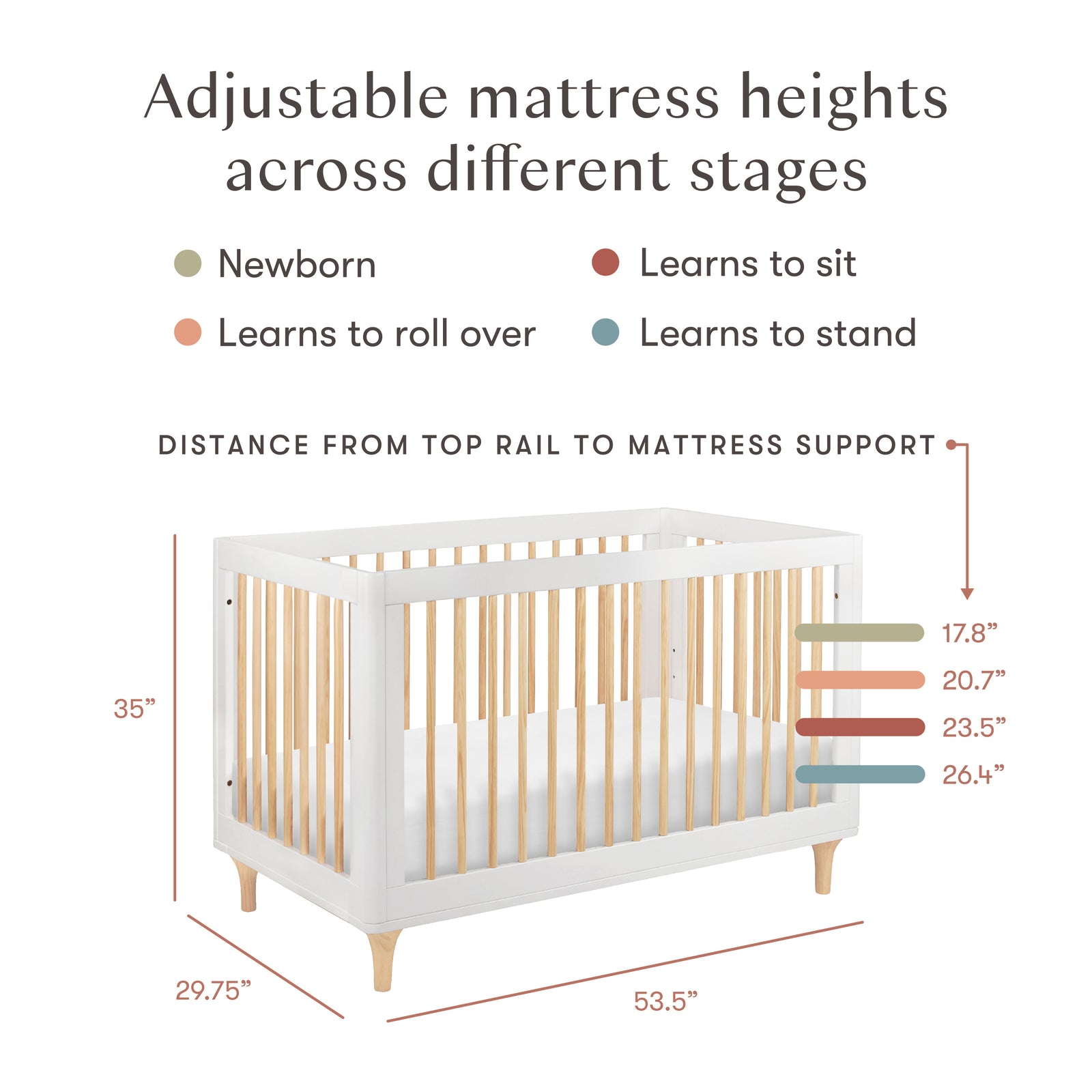 Lolly 3-in-1 Convertible Crib with Toddler Bed Conversion Kit