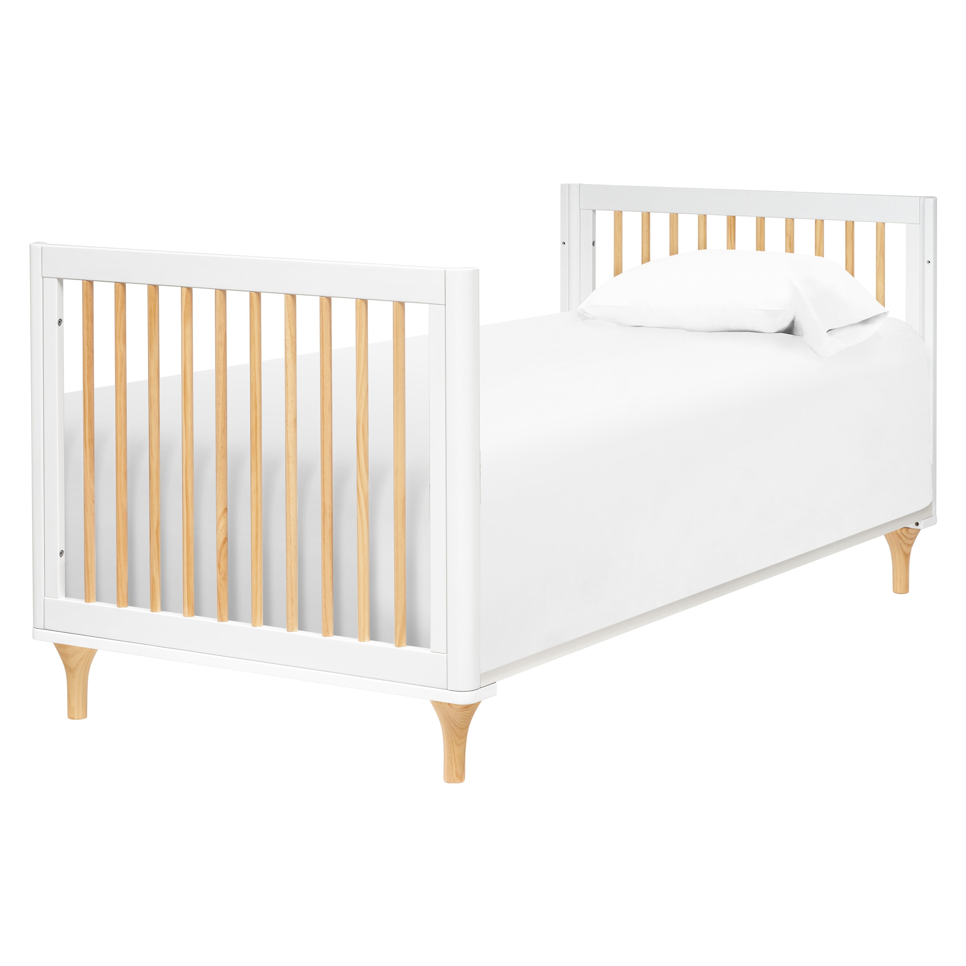 Mini crib that converts to store toddler bed