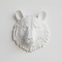 Faux Mini Bear Head Sculpture