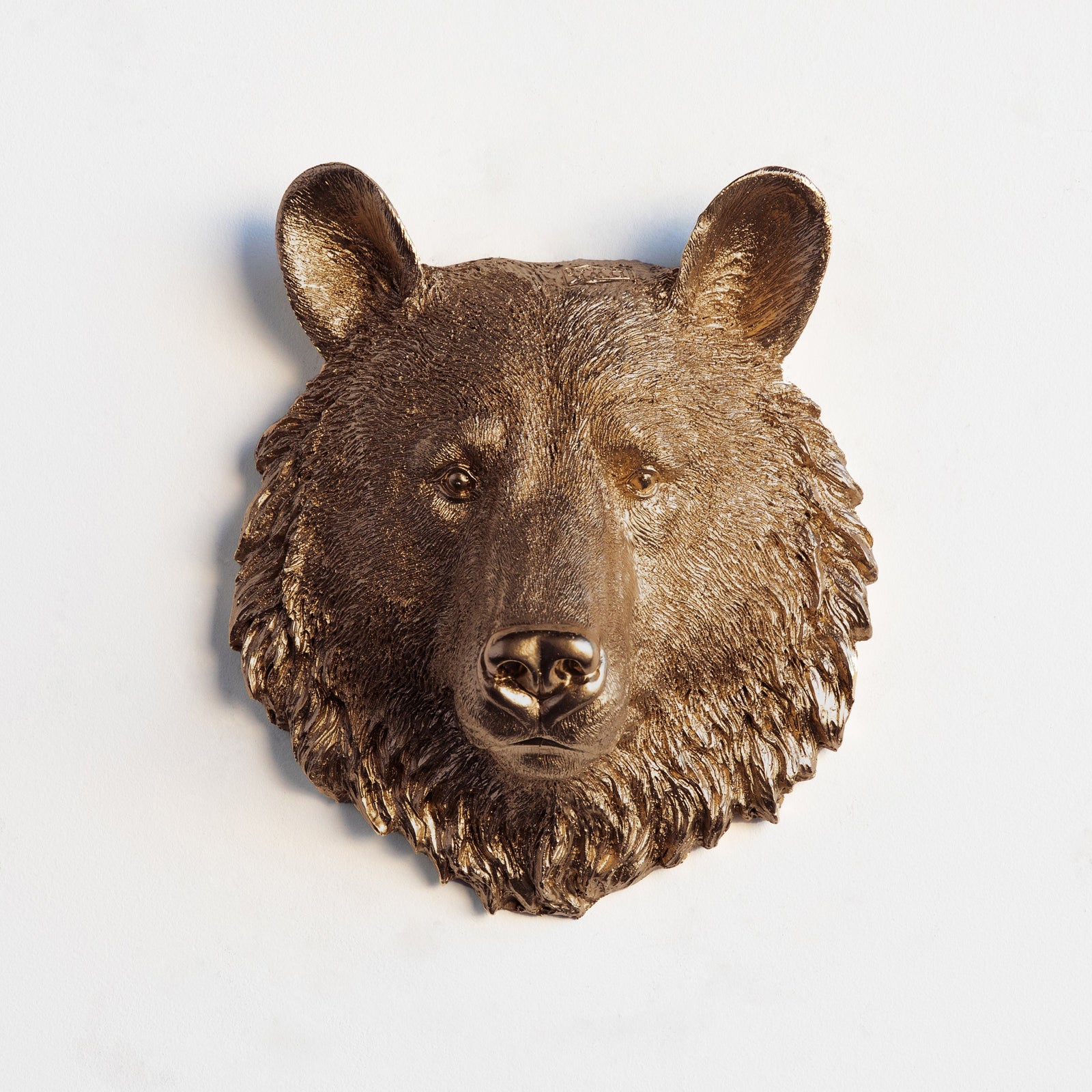 Faux Mini Bear Head Sculpture