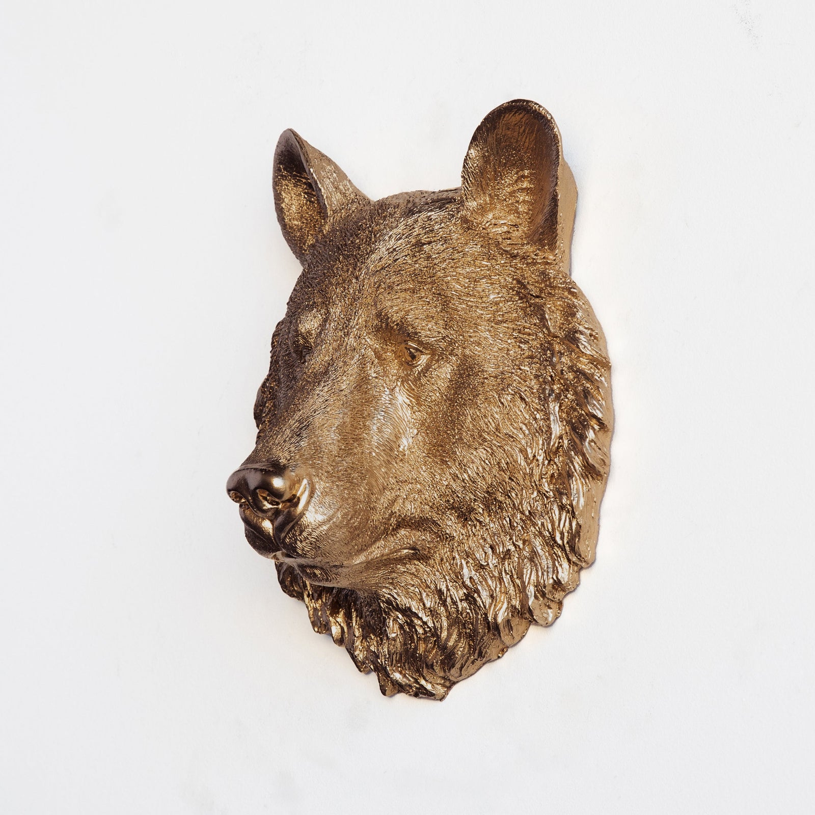 Faux Mini Bear Head Sculpture