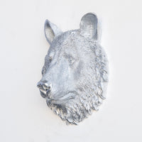 Faux Mini Bear Head Sculpture