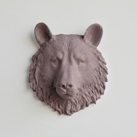 Faux Mini Bear Head Sculpture