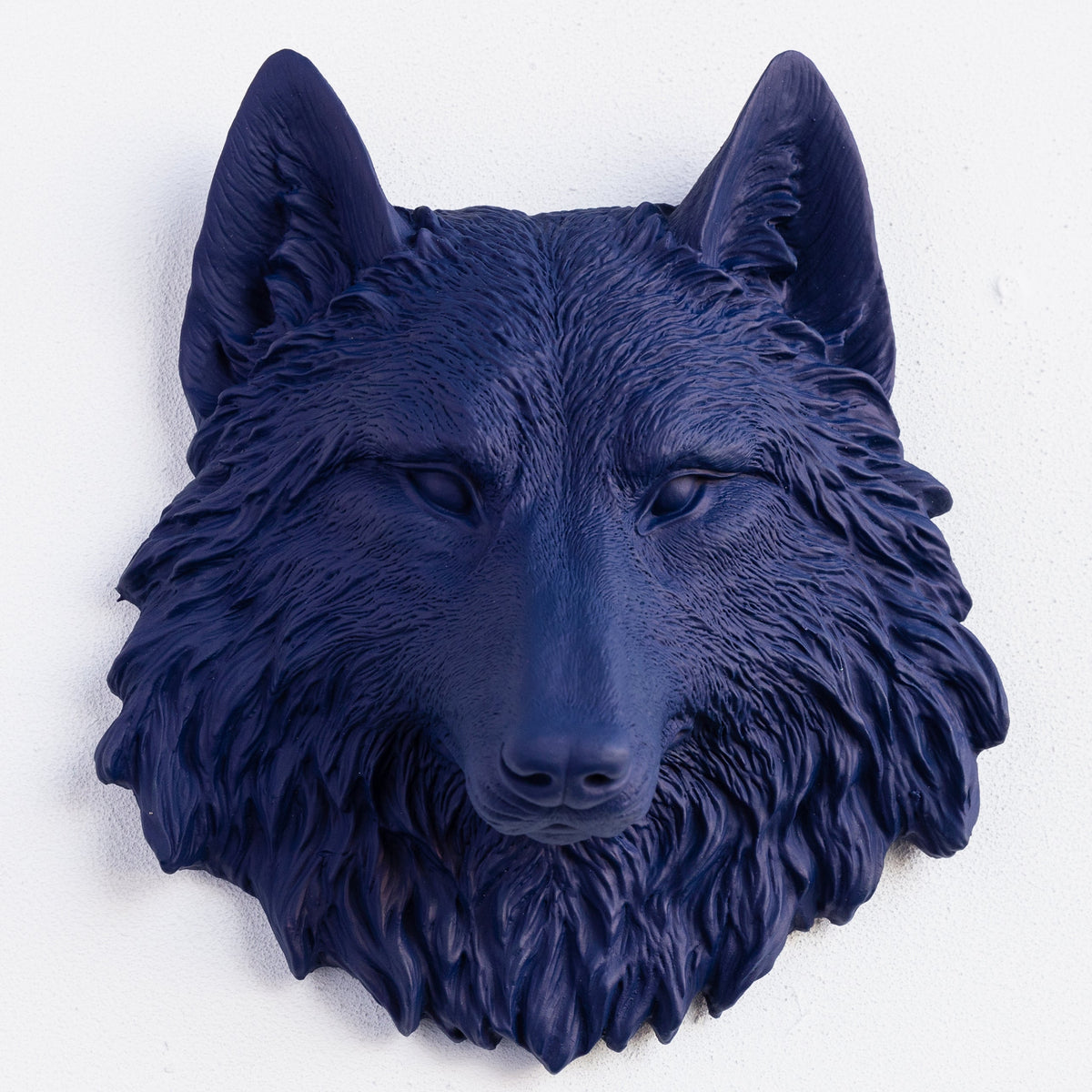 Faux Mini Wolf Head Sculpture