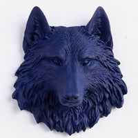 Faux Mini Wolf Head Sculpture