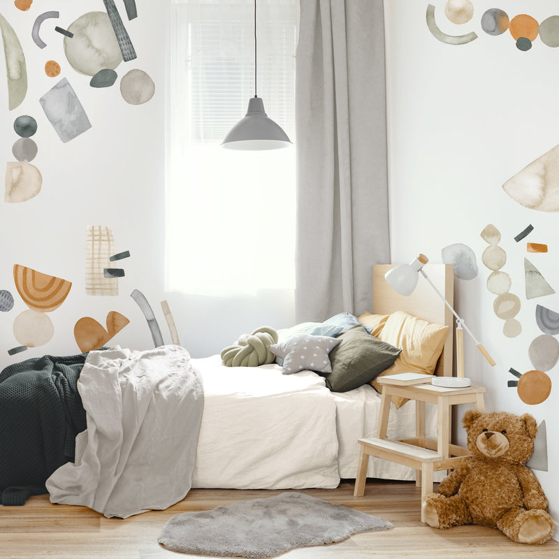 Abstract Shapes Neutral Wall Decal Set - Medium