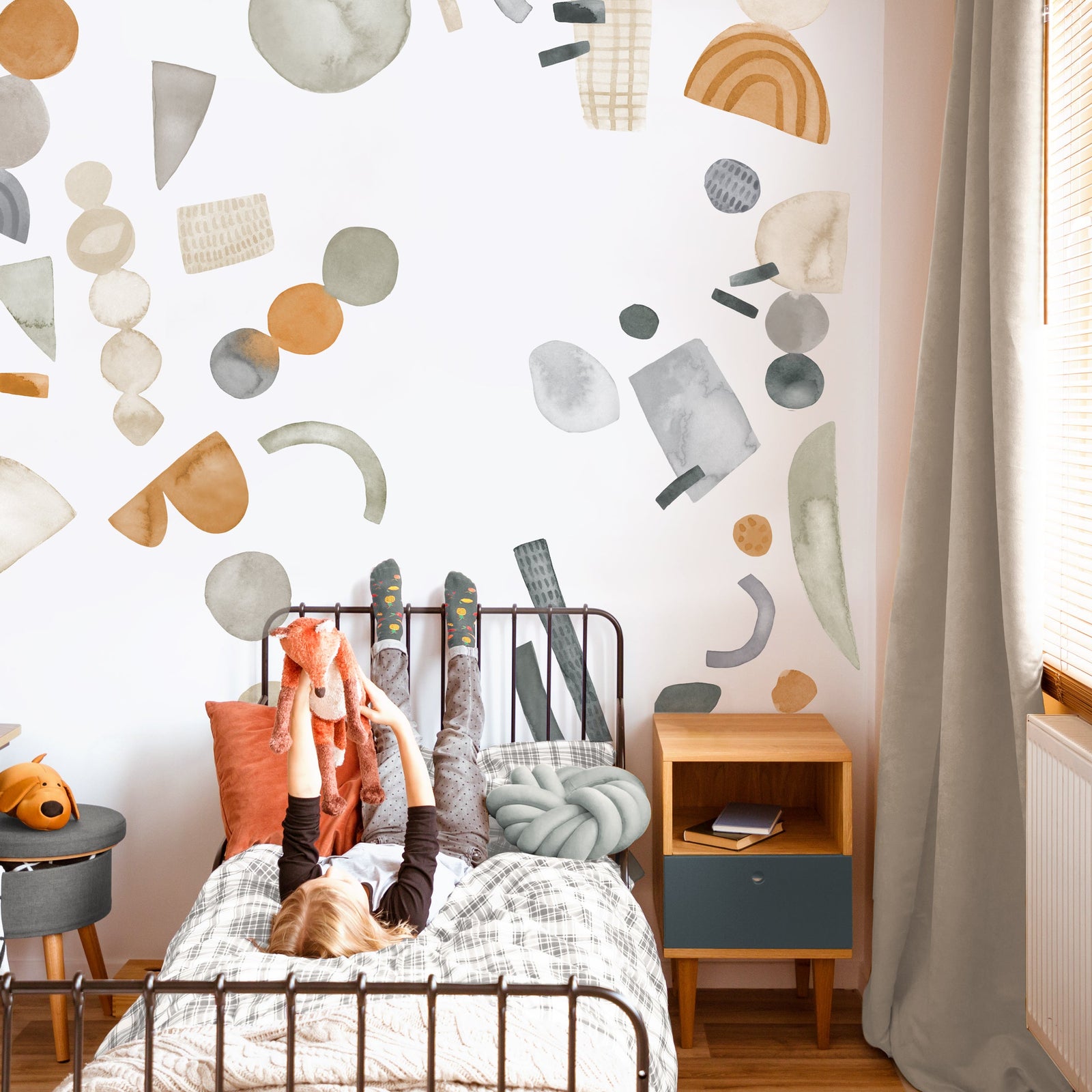 Abstract Shape Neutral Wall Decals - Medium