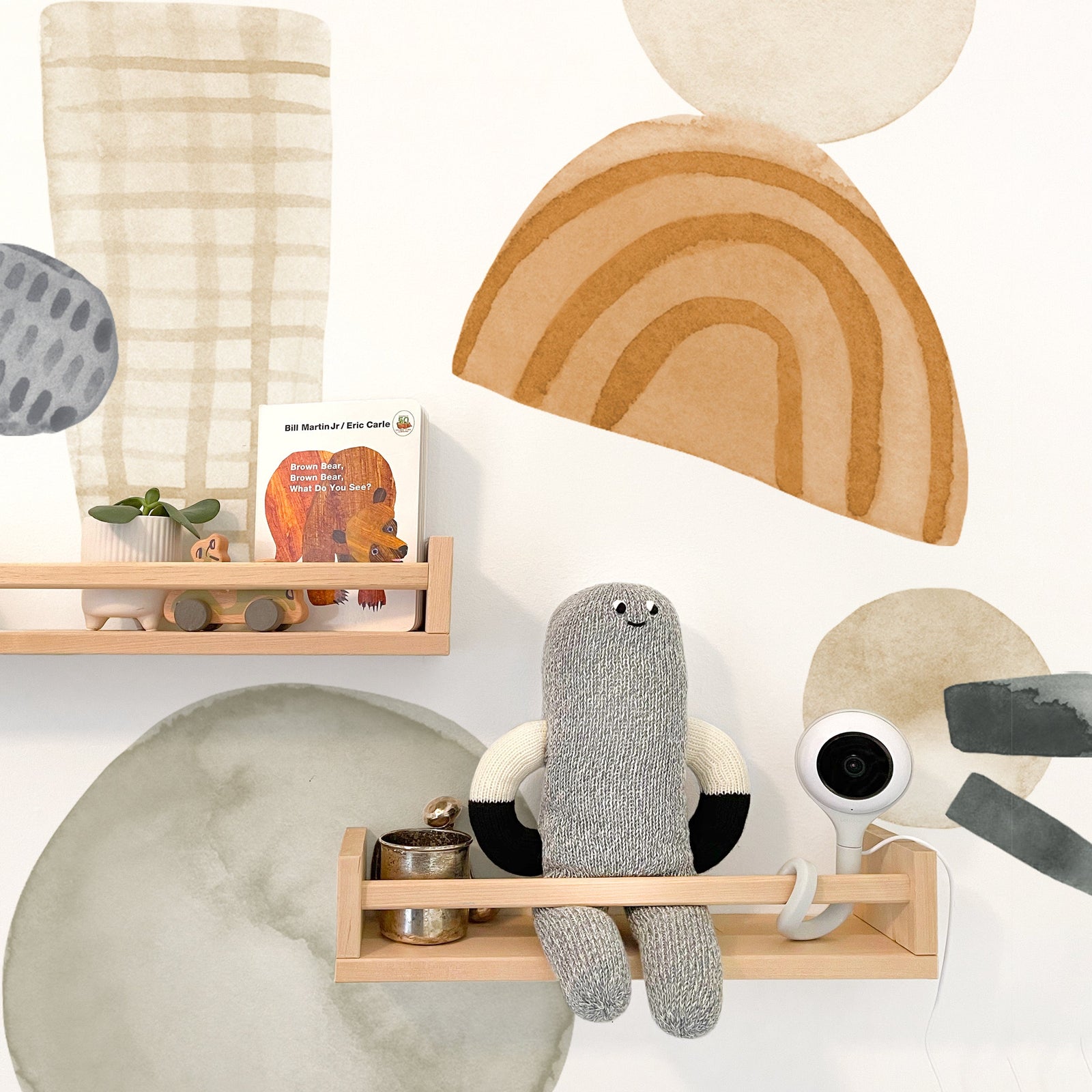 Abstract Shape Neutral Wall Decals - Medium