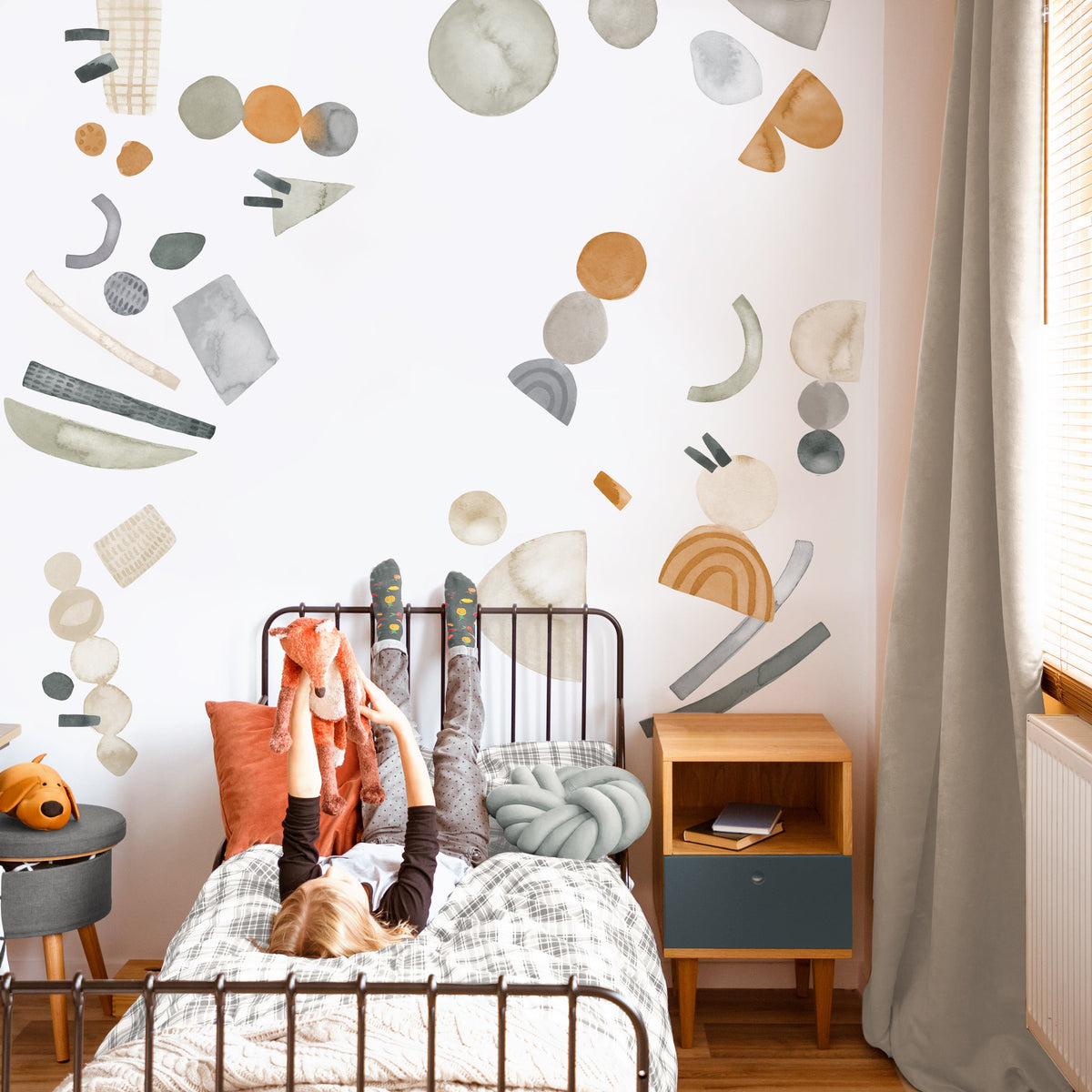 Abstract Shapes Neutral Wall Decal Set - Small