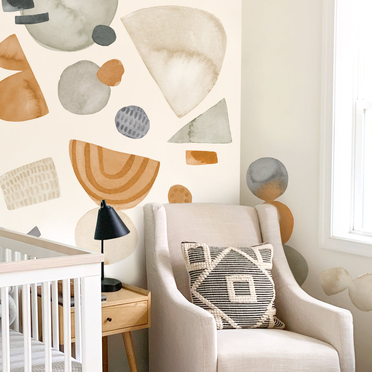 Abstract Shapes Neutral Wall Decal Set- Large