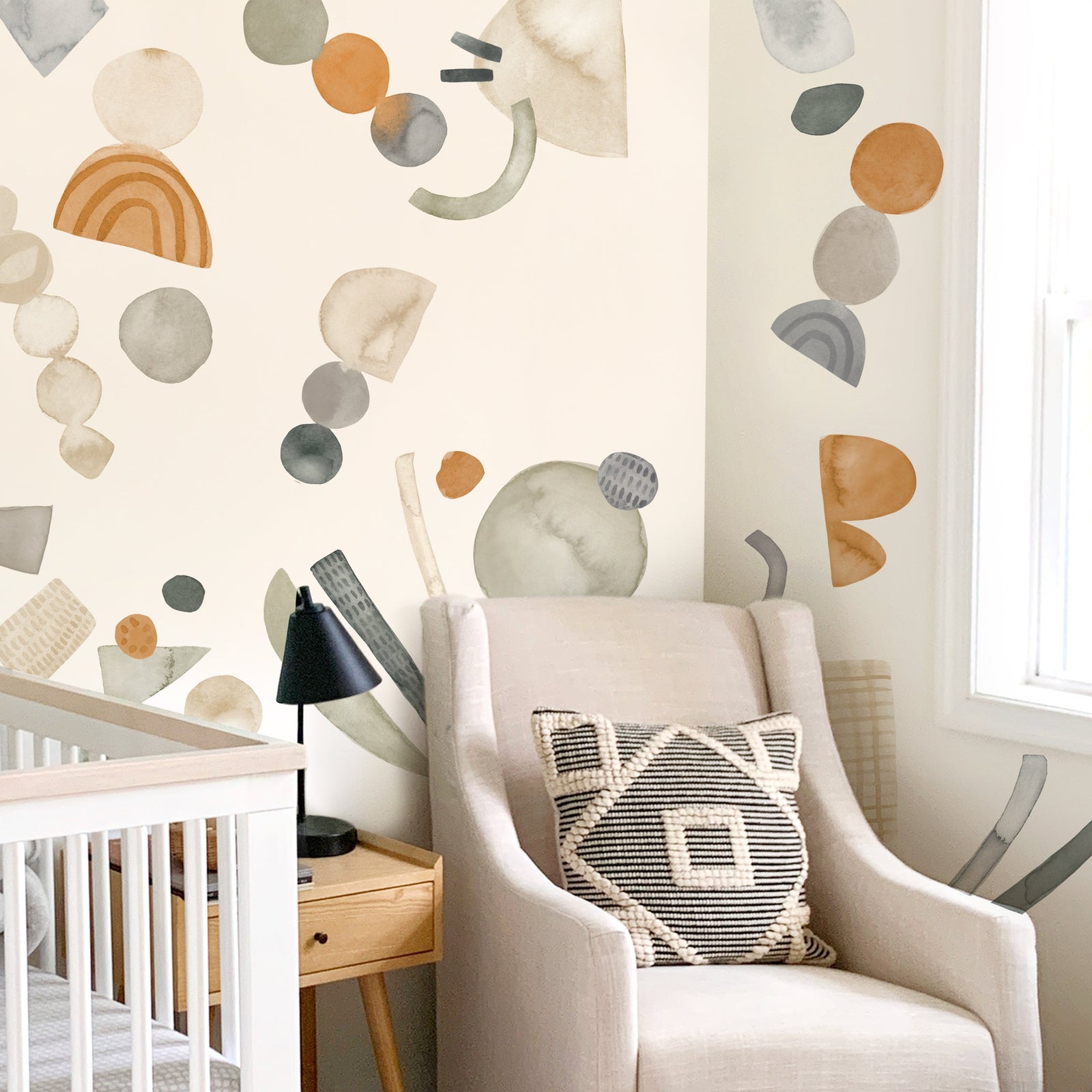 Abstract Shape Neutral Wall Decals - Small