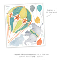 Balloon Elephant Wall Decal Set - Neutral