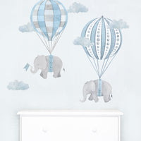 Floating Along Wall Decal Set - Blue