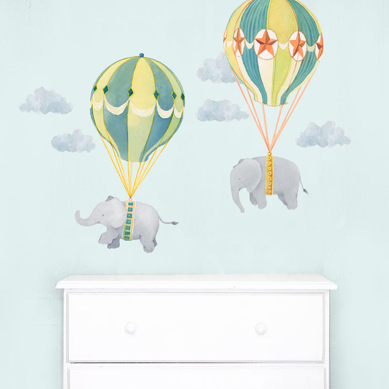 Flying Friends Wall Decal Set - Neutral