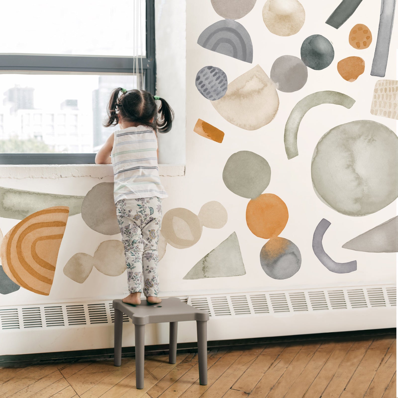 Abstract Shape Neutral Wall Decals - Large