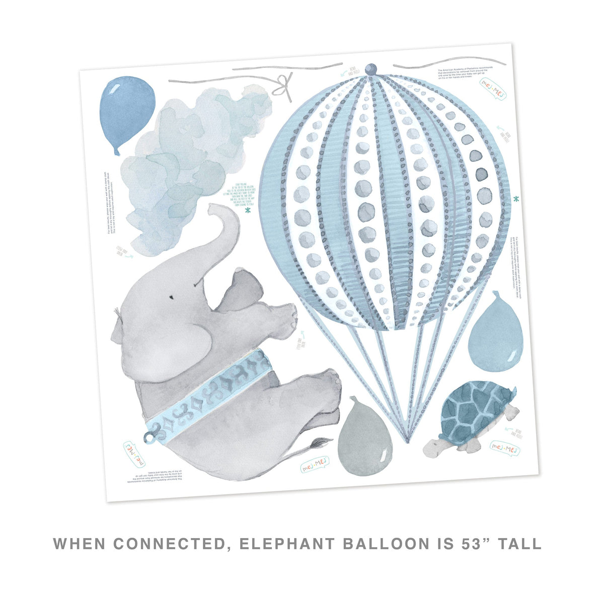 Soaring Friends Wall Decals - Blue
