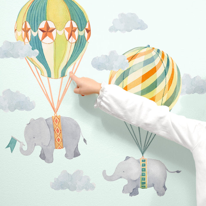 Elephant Friends Wall Decal Set - Neutral