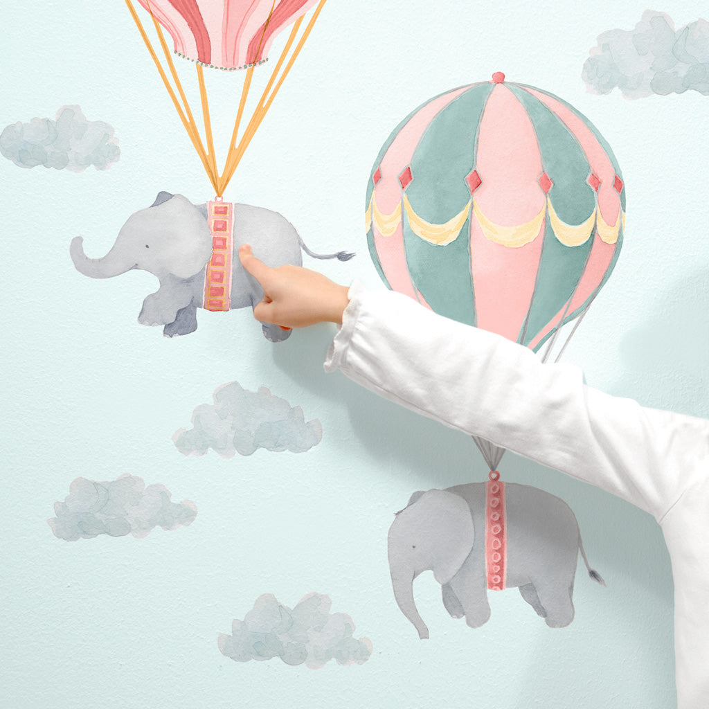 Flying Friends Wall Decals - Pink