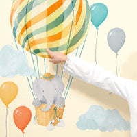 Elephant in Neutral Balloon Wall Decal Set - Small