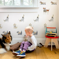 Dog Toss Wall Decal Set - Latte