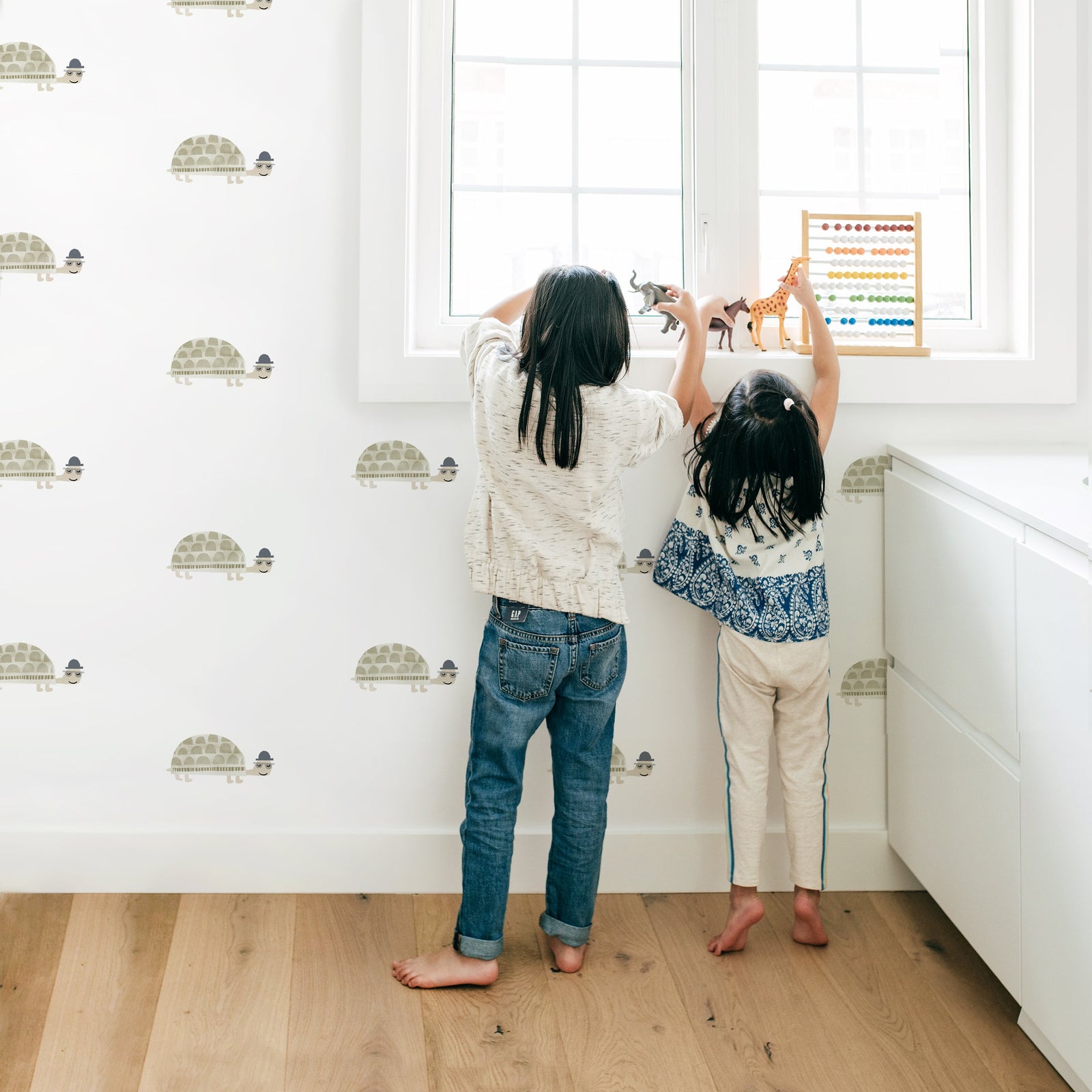 Pet Turtle Toss Wall Decals - Latte