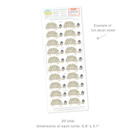 Pet Turtle Toss Wall Decal Set - Latte