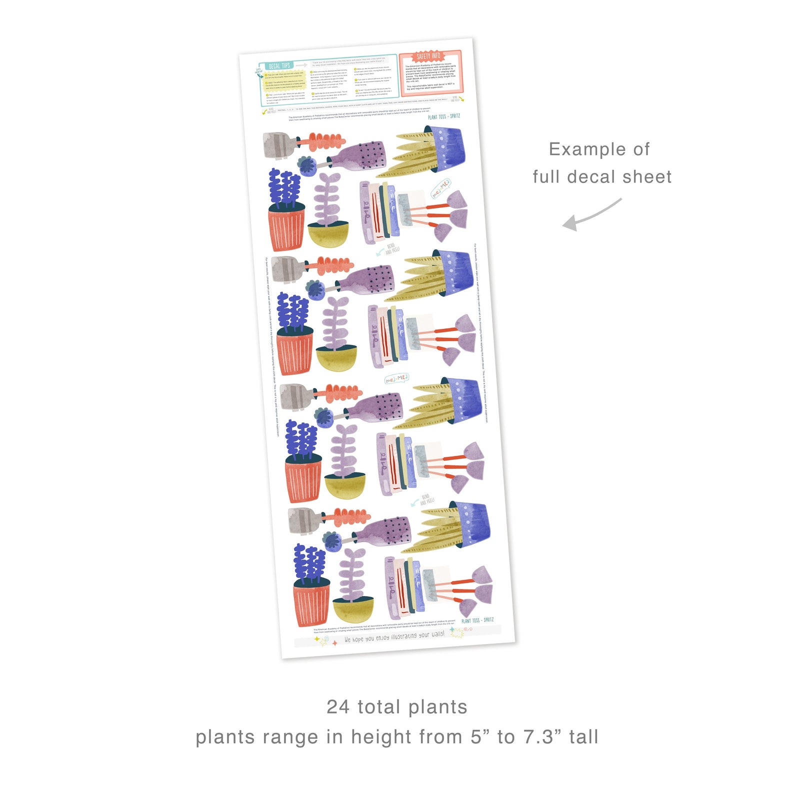 House Plant Toss Wall Decals - Spritz