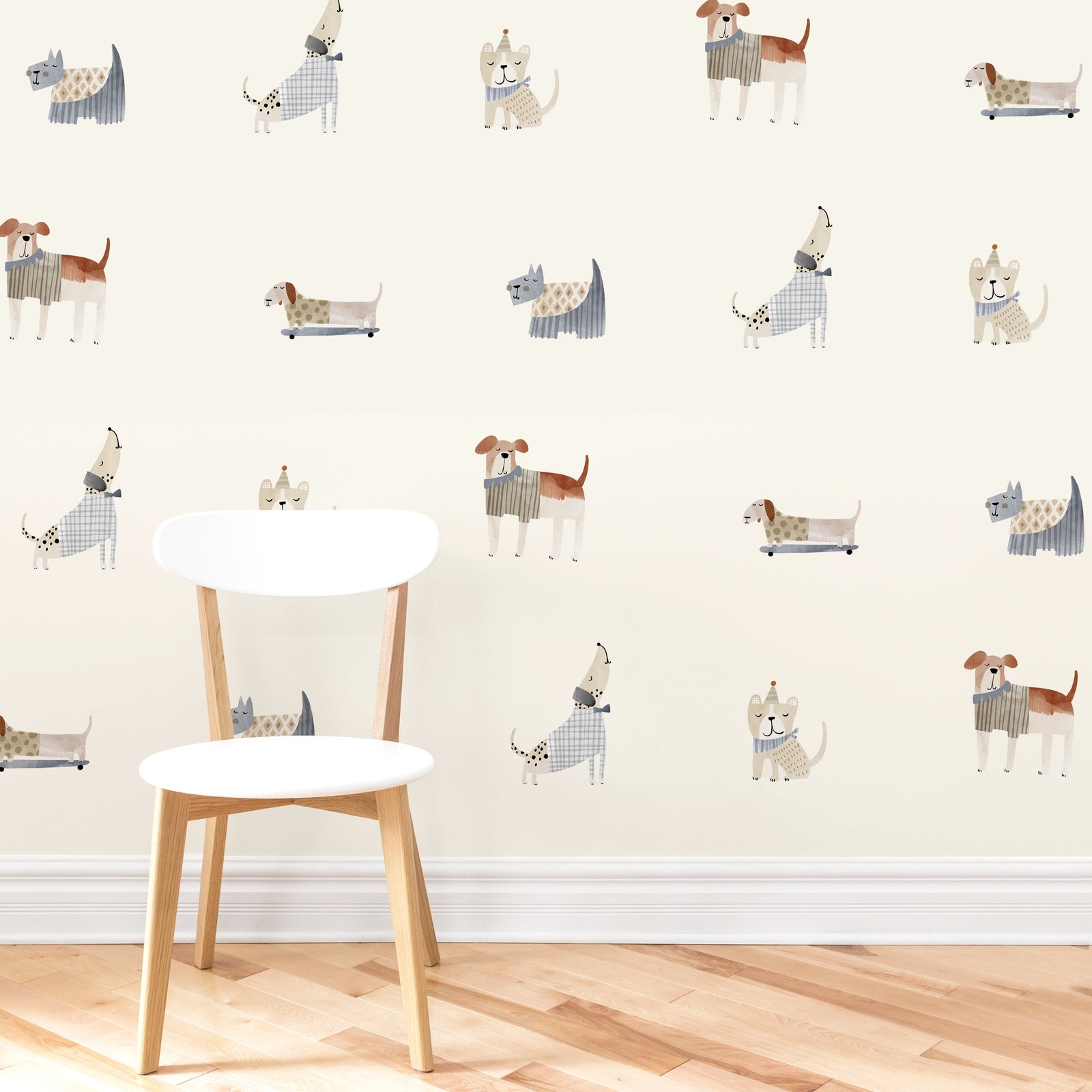 Dog Toss Wall Decals - Latte